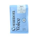 Agua Coffee bag on a white background - bag is blue