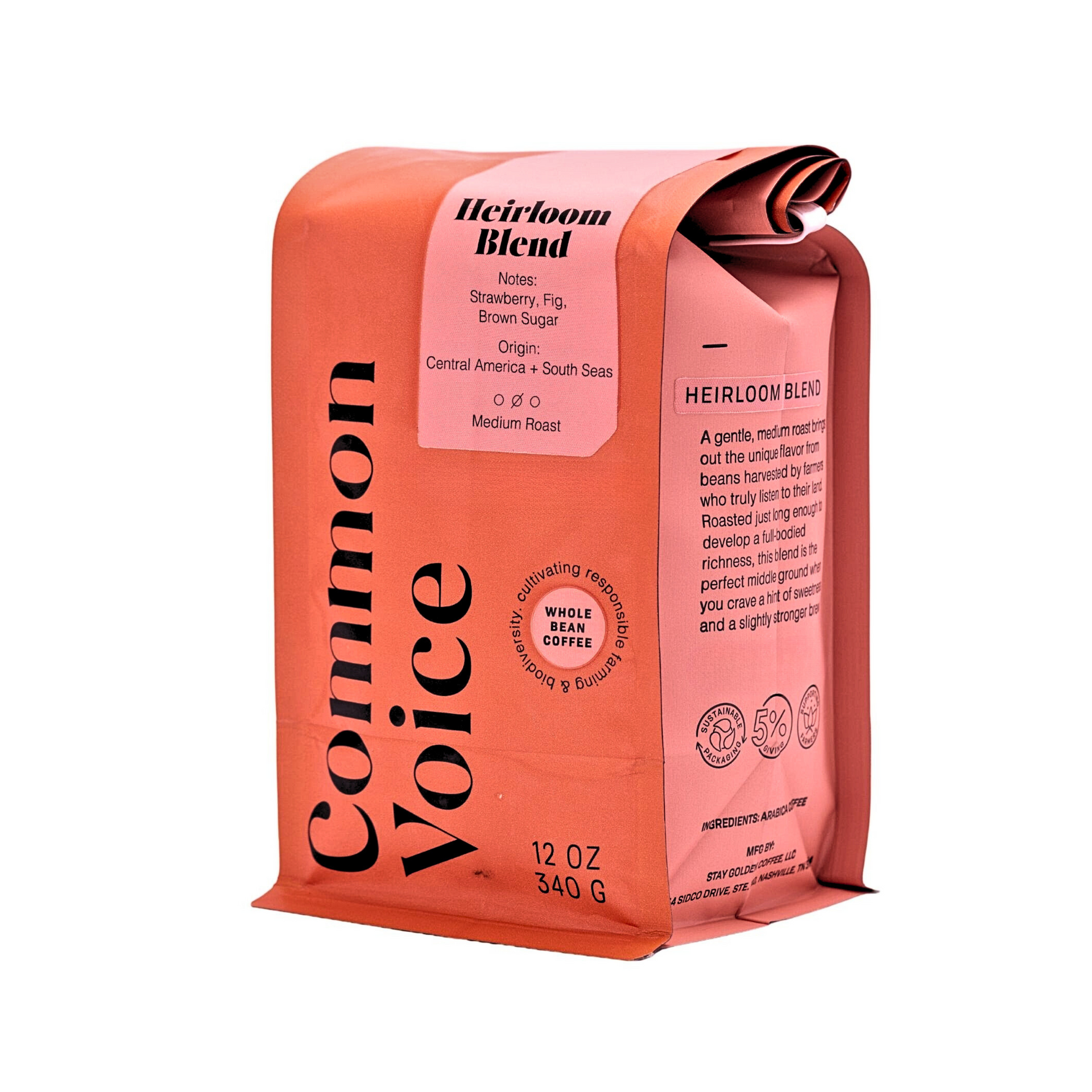 Heirloom coffee bag for Common voice