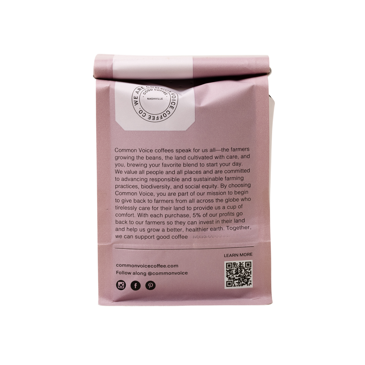 Perennial back of Coffee bag